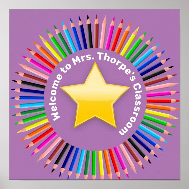 Welcome to my Class Personalised Poster (Front)