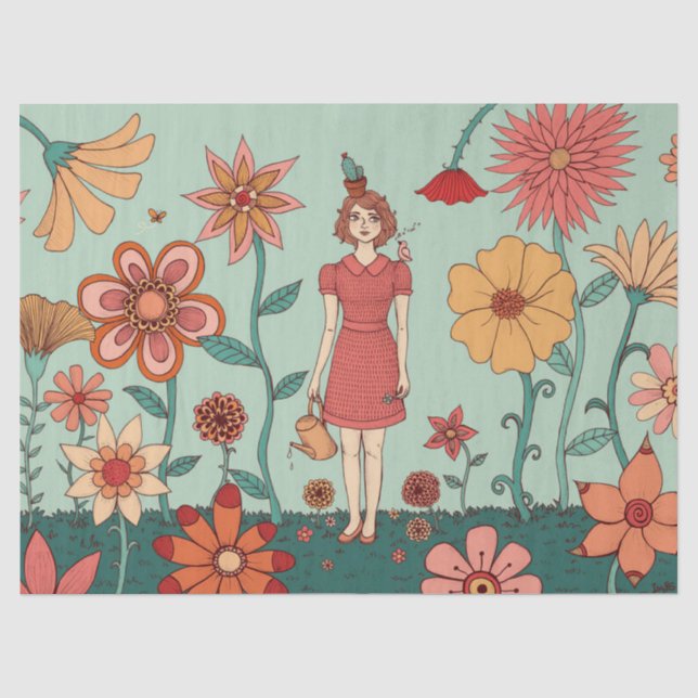 Welcome To My Garden Tissue Paper (Front)