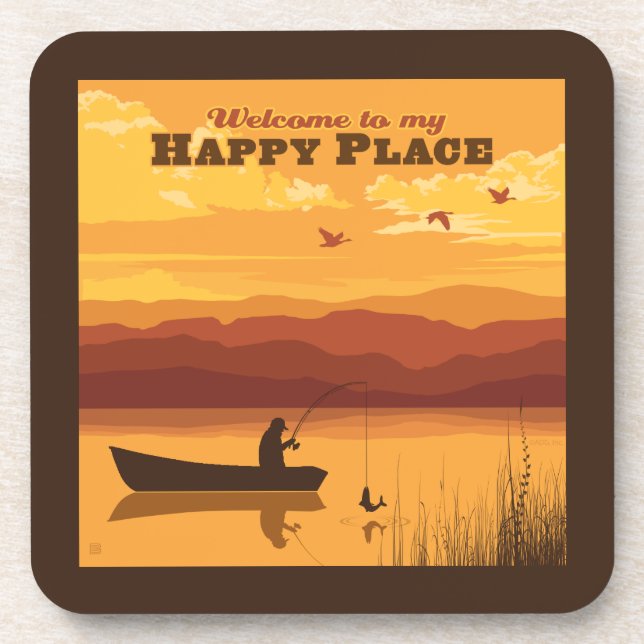 Welcome To My Happy Place Coaster (Front)