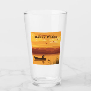 Welcome To My Happy Place Glass