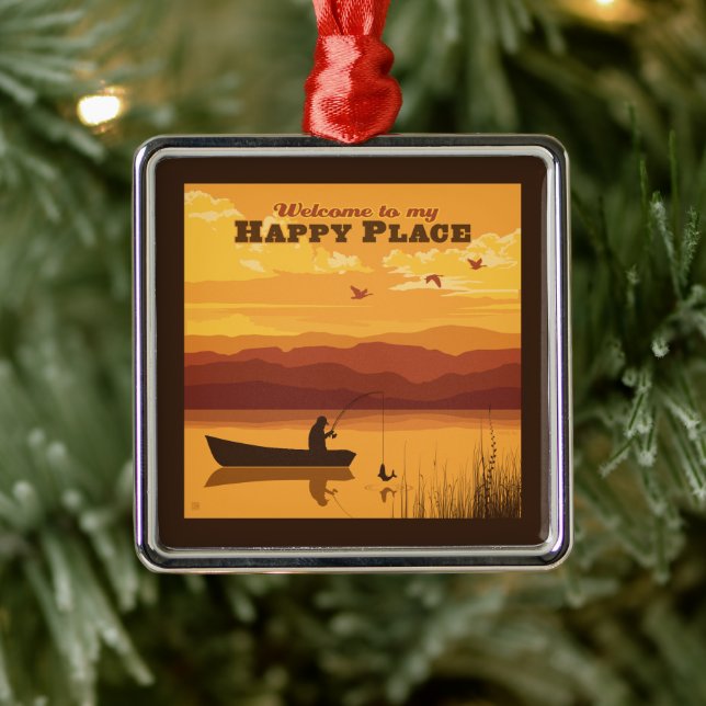 Welcome To My Happy Place Metal Tree Decoration (Tree)