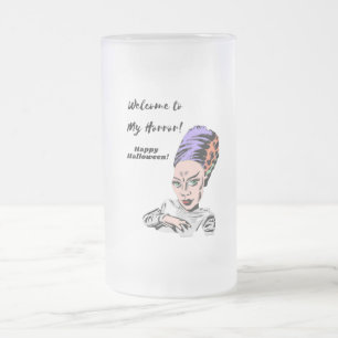 Welcome to my Horror Halloween Frosted Glass Beer Mug