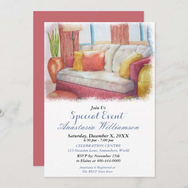 WELCOME TO MY HOUSE PARTY EVENT INVITE (Front/Back)