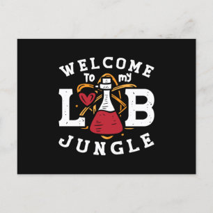 Welcome To My Lab Jungle Laboratory Technician Postcard