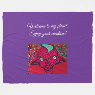 Welcome to My Planet Fleece Blanket