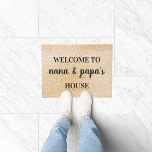 Welcome to Nana and Papa House Custom Welcome Doormat