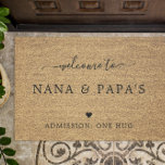 Welcome to Nana & Papa's House Doormat<br><div class="desc">Give your grandma and grandpa a thoughtful and unique gift that they'll truly love. Show them just how much they are loved and appreciated with heartfelt personalised doormats. These are perfect for any entry way - from a rustic farmhouse cabin to an elegant upscale loft. All colours can be changed....</div>