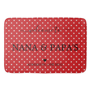 Welcome to Nana & Papa's House Doormat Bath Mat