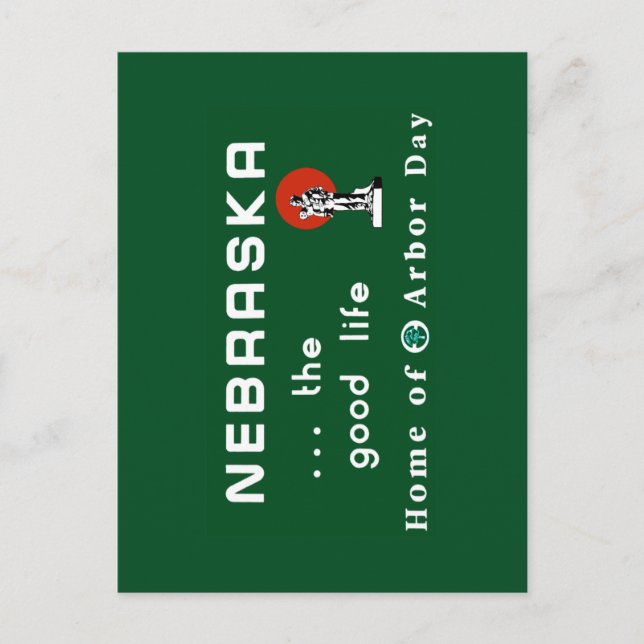 Welcome to Nebraska - USA Road Sign Postcard (Front)