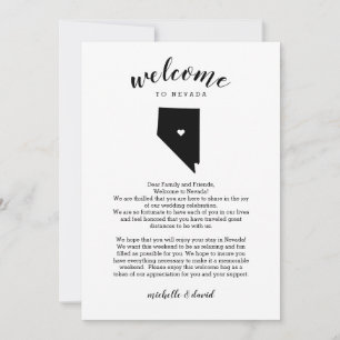 Welcome to Nevada   Wedding Letter & Itinerary