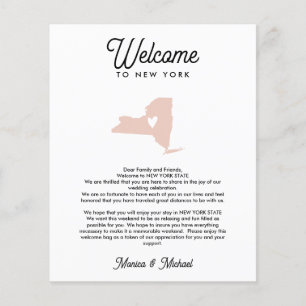 Welcome TO NEW YORK  Letter & Itinerary ANY COLOR