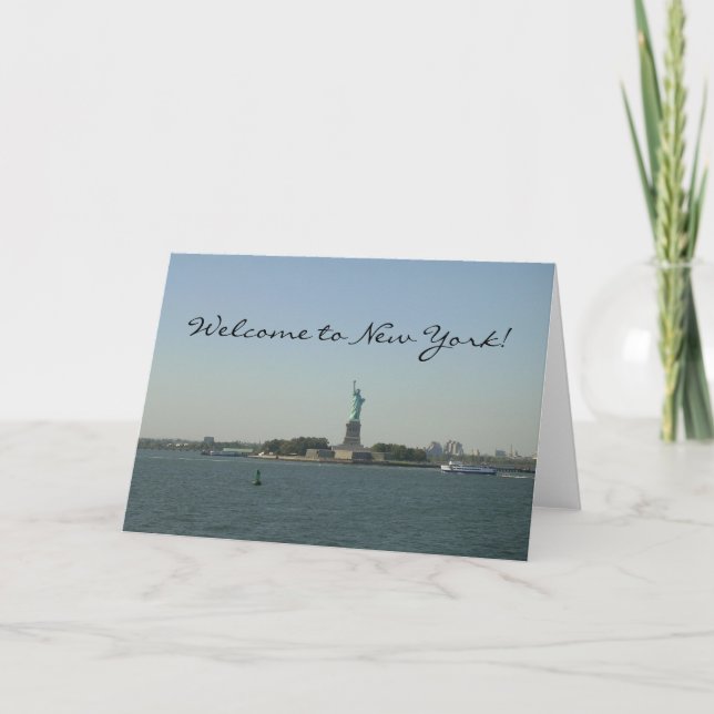 Welcome to New York!-Statue of Liberty Card (Front)