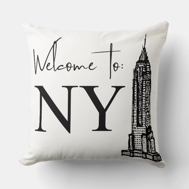WELCOME TO NY CUSHION (Front)