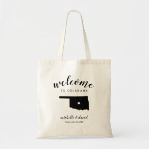 Welcome to Oklahoma   State Silhouette Wedding Tote Bag