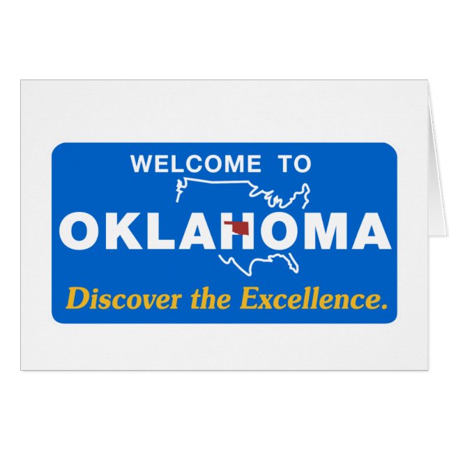 Welcome to Oklahoma - USA Road Sign (Front Horizontal)