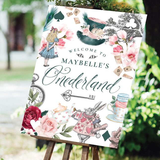 Welcome To Onederland Alice in Wonderland Collage Poster (Creator Uploaded)