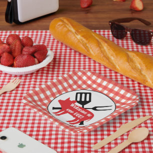 Welcome to our BBQ Pig party paper napkins Plate