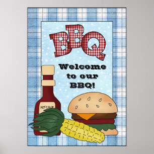 Welcome To Our BBQ poster