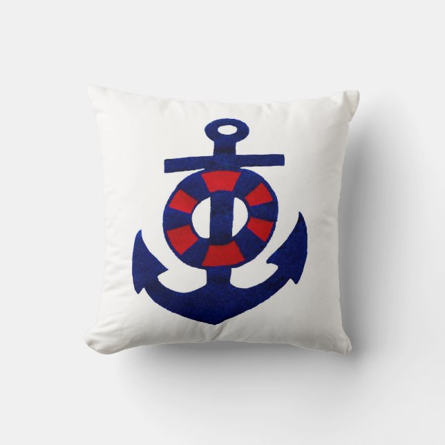 Welcome to our Beach House Anchor Cushion (Front)