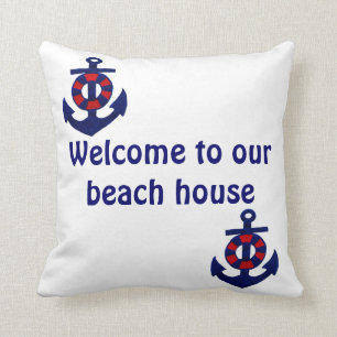 Welcome to our Beach House Anchor Cushion