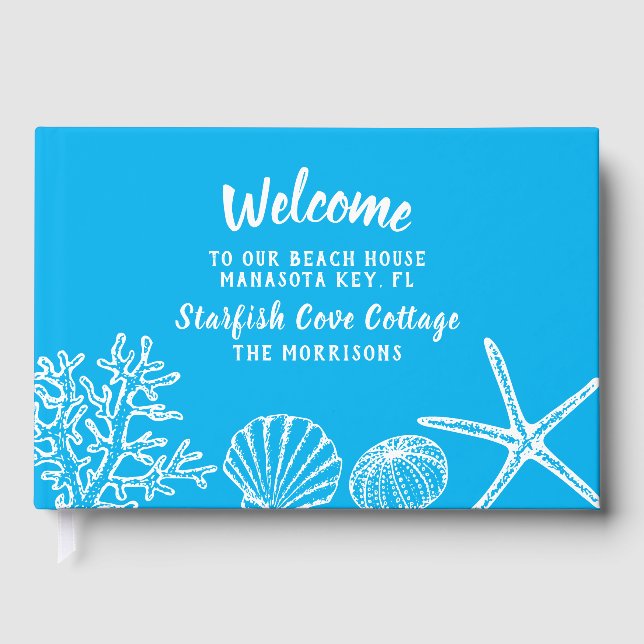 Welcome to Our Beach House Vacation Rental Home Guest Book (Front)