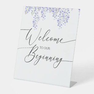 Welcome to our Beginning Wisteria Pedestal Sign