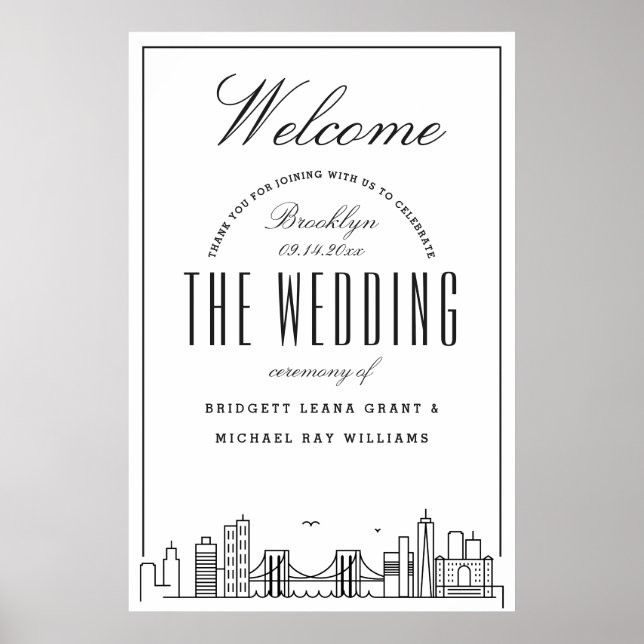Welcome to Our Brooklyn Wedding! Poster (Front)