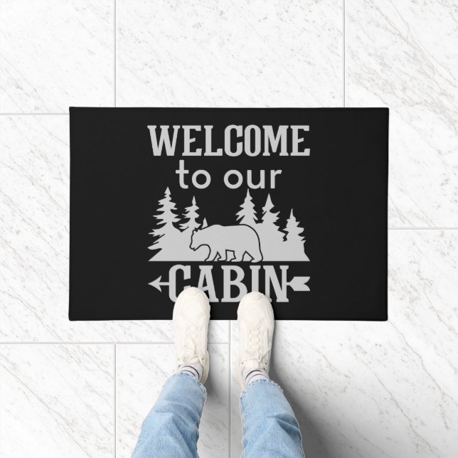 Welcome To Our Cabin  Doormat (Indoor)
