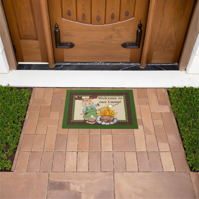 Welcome to our camp moose doormat (Outdoor)