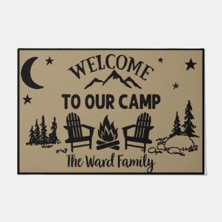 Welcome To Our Camp Rug, Camping Lovers  Doormat