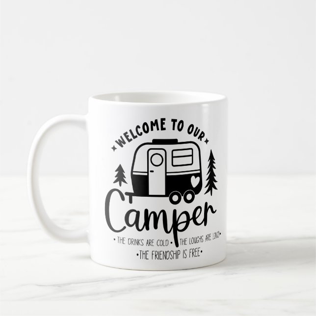 Welcome To Our Camper Coffee Mug (Left)