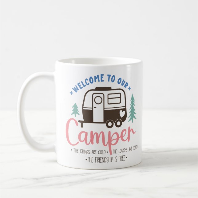 Welcome To Our Camper Coffee Mug (Left)