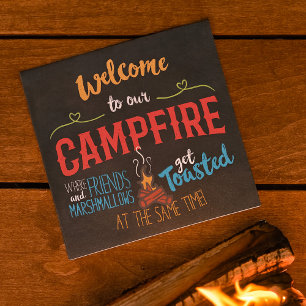 Welcome To Our Campfire Napkin