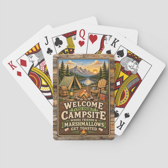 Welcome to our campsite playing cards (Back)