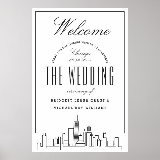 Welcome to Our Chicago Wedding! Poster (Front)