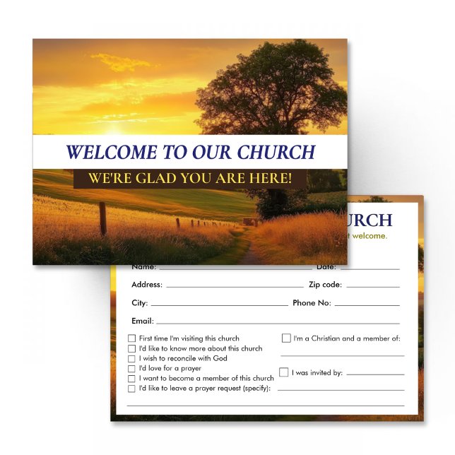 Welcome To Our Church Visitors Connection Card (Welcome To Our Church Visitors Connection Card)