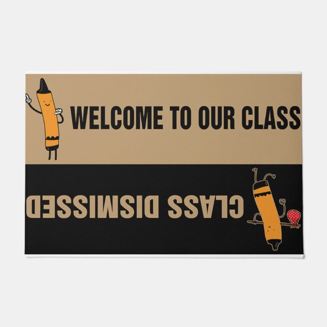 Welcome To Our Class Mat, Cute Class Decor Doormat (Front)