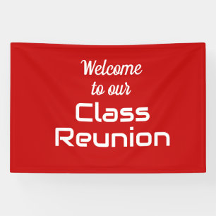 Welcome to our Class Reunion (red and white) Banner
