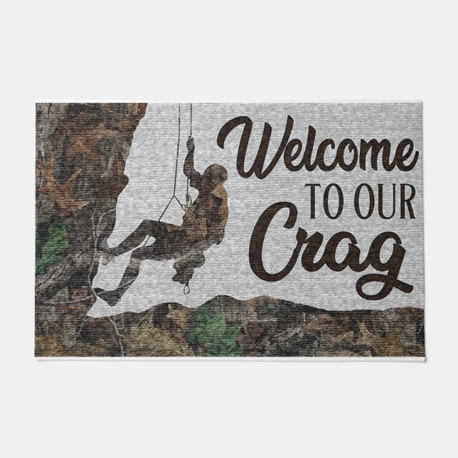 Welcome to our drag retro doormat (Front)