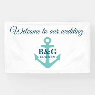 Welcome to our elegant nautical theme wedding banner