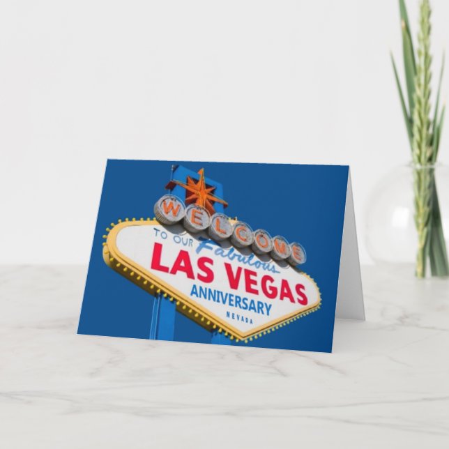 Welcome To Our Fabulous Las Vegas Anniversary Card (Front)