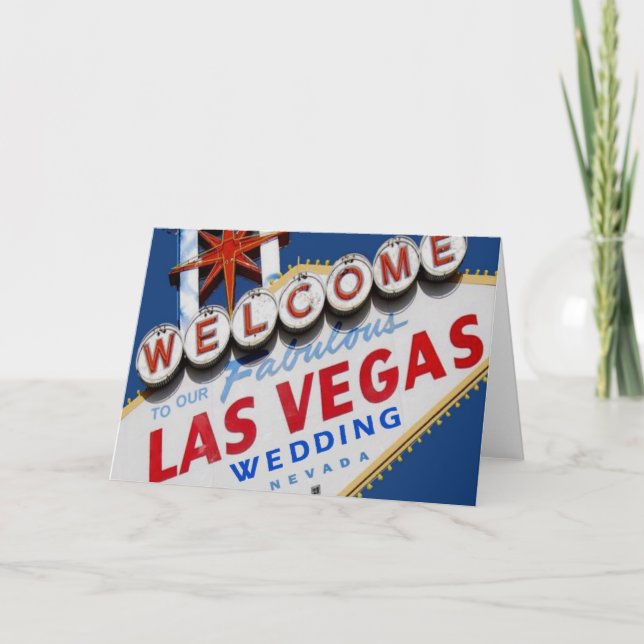 Welcome To Our Fabulous Las Vegas WEDDING Card (Front)