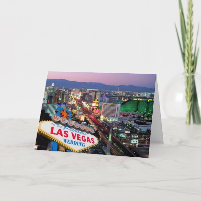 Welcome To Our Fabulous Las Vegas Wedding Card (Front)