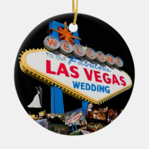 Welcome To Our Fabulous Las Vegas Wedding Ornament