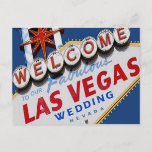 Welcome To Our Fabulous Las Vegas WEDDING Postcard