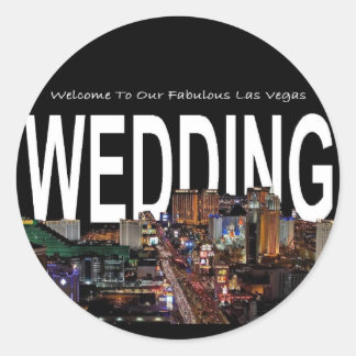 Welcome To Our Fabulous Las Vegas WEDDING Sticker