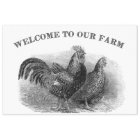 Welcome to our Farm Vintage rooster chicken tissue