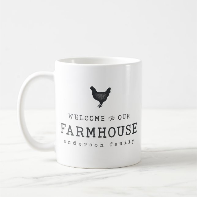 Welcome to our Farmhouse Country Rustic Chicken Coffee Mug (Left)