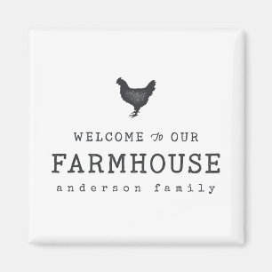 Welcome to our Farmhouse Country Rustic Chicken Magnet