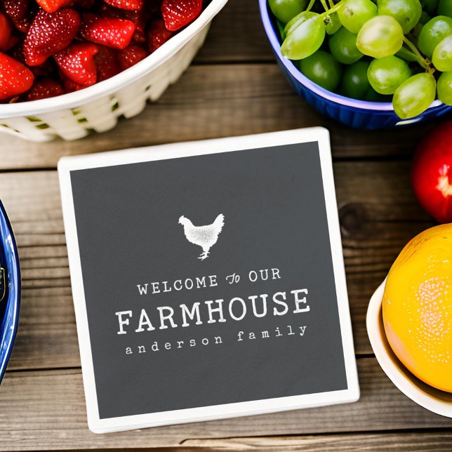 Welcome to our Farmhouse Country Rustic Chicken Napkin (Creator Uploaded)